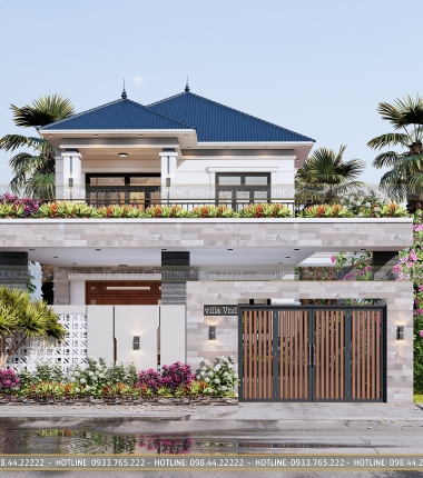 Mẫu Nhà Mái Nhật 2 Tầng Đẹp Long Lanh