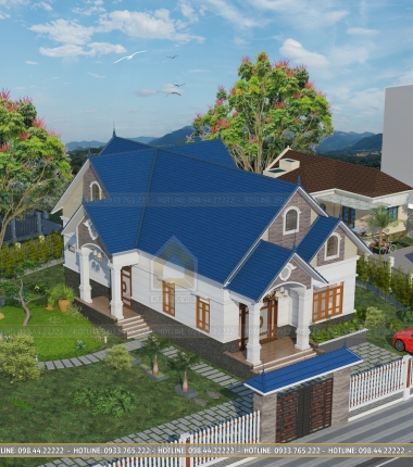 Mẫu Nhà Mái Thái 1 Tầng Đẳng Cấp